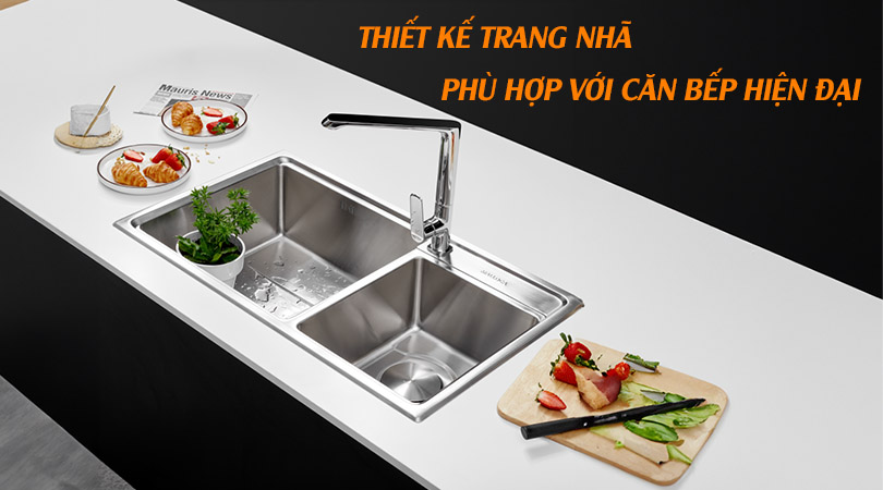 Thiết kế chậu rửa chén Malloca sang trọng